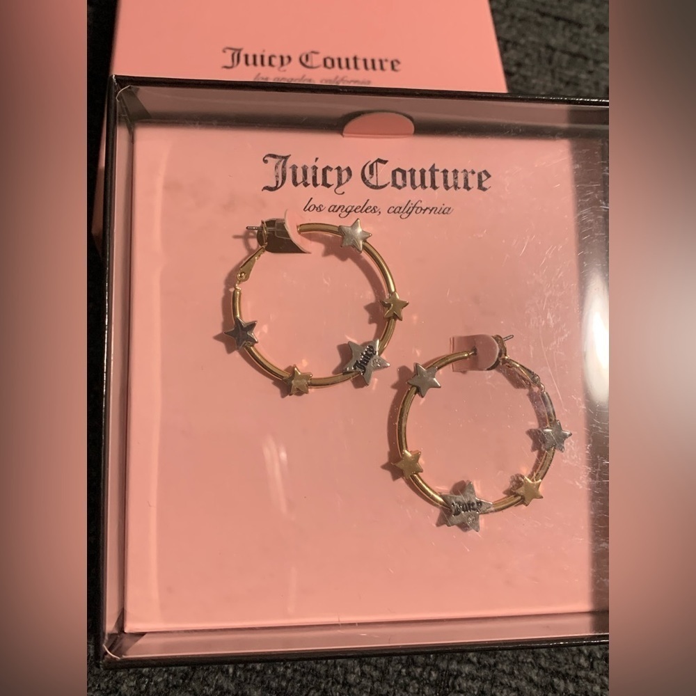 NEW JUICY COUTURE STAR HOOPS - Picture 4 of 4